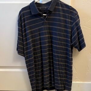 Arrow Men's Polo Shirt - Navy and Gray Stripes
